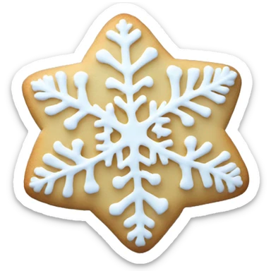 Sugar cookie with snowflake sticker