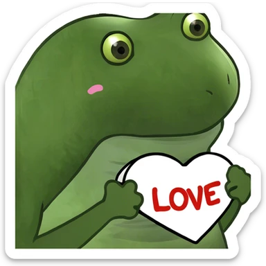  heart that says love in it sticker