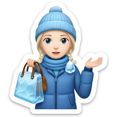freeze ice and inside clothes and bag sticker