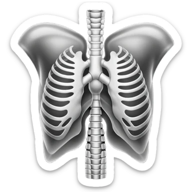 Human Chest X-ray film sticker