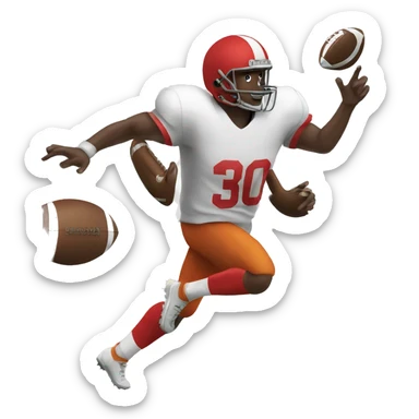 Football player number 30 sticker