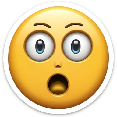 buffering symbol with a shocked face with spiral eyes sticker