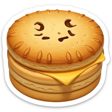 Biscuit rond sans visage sticker