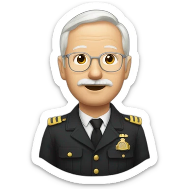 adolph munger with short moustache sticker