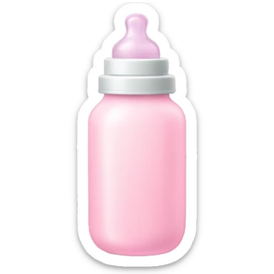 Pastel pink baby bottle  sticker