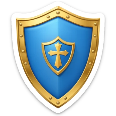 Gold Shield with blue interior and gold banner from Film Studios sticker