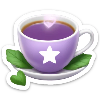 Fragrant New Year's tea Starbux with a lilac heart and the name Kirill sticker