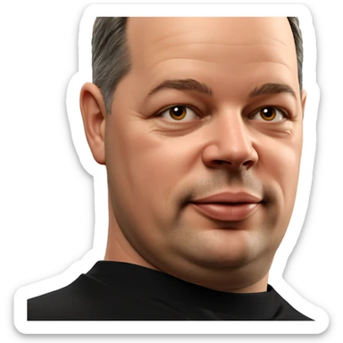 realistic portrait of a man sticker