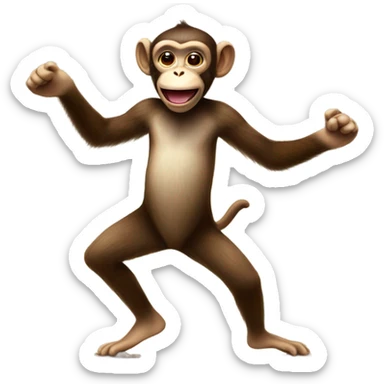 Monkey tap dancing  sticker