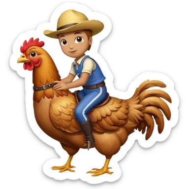 Tavuk jokeyi sticker
