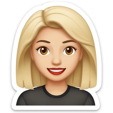 Sassy slay smile emoji with atitude  sticker