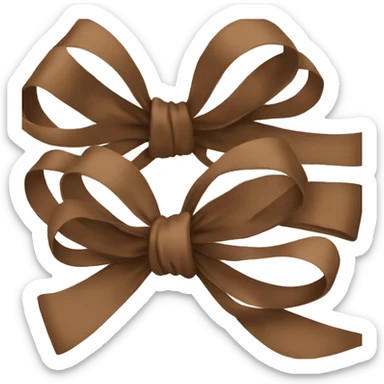 Brown bows sticker