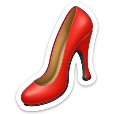 red shoe sticker