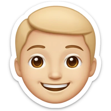 Smiling face says get up  sticker