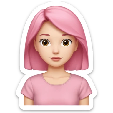 Rose-pink women’s top with short sleeves, soft fabric, gentle lighting, isolated on plain background. Complete plain, no textures. sticker