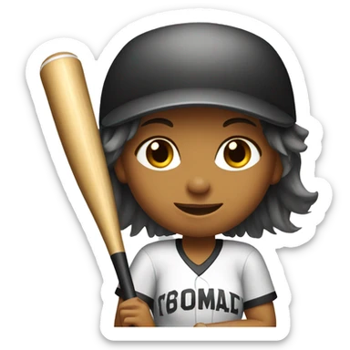 Softball girl sticker