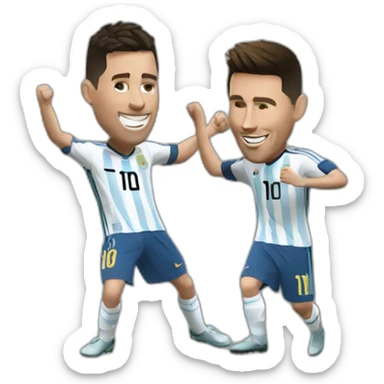 Ronaldo And Messi dancing sticker
