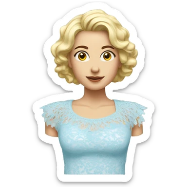 Light blue lace top  sticker