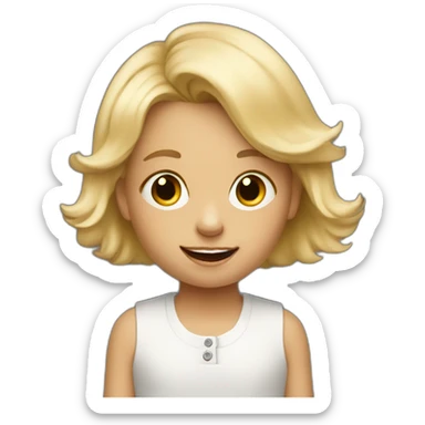 7 year old blonde kid doing a ted talk conference sticker