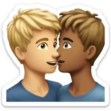 Two kissing twink boys sticker