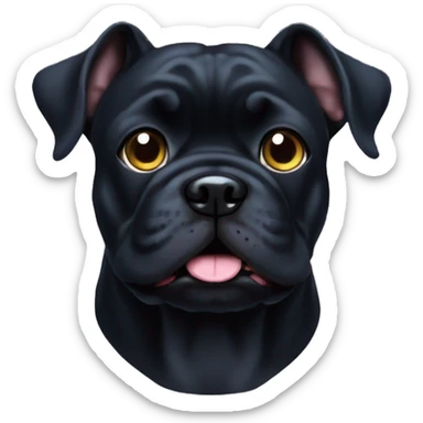 Black French buldog with galaxy eyes sticker