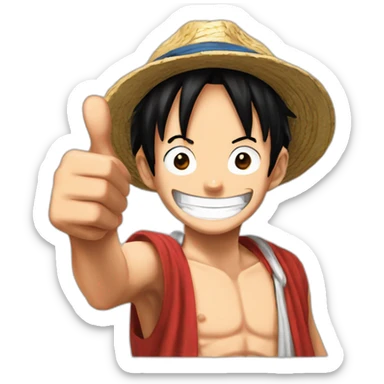 luffy thumbs up sticker