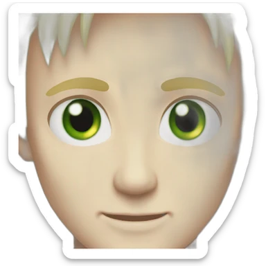 Draco Malfoy green eyes and blond hair sticker