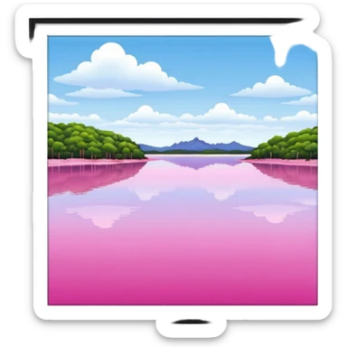 Australia pink lake image in professional look sticker