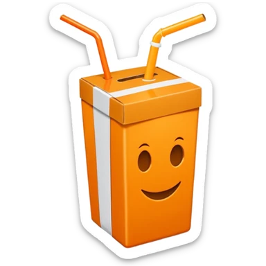 orange juice box sticker