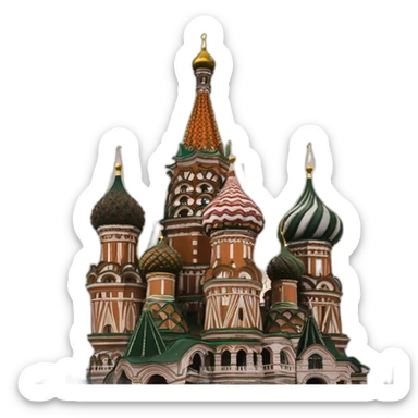 The brown ghost over St. Basil's Cathedral sticker