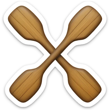 Two overlapping paddles crossed together sticker