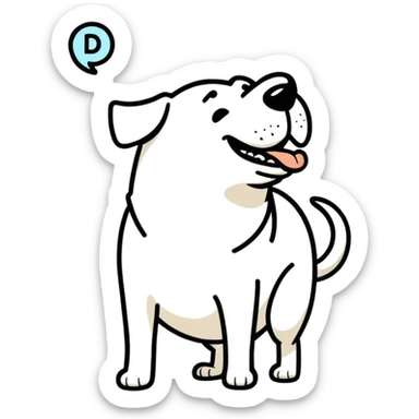 Dog farting sticker