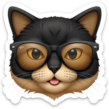 a bad kitty on the waves. make the cat look devlishish with a pair of black ray bans wayfers on sticker