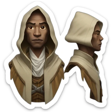 hyperrealist jedi in world of warcraft sticker