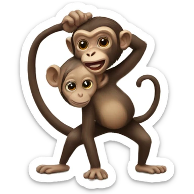 monkey with babana sticker