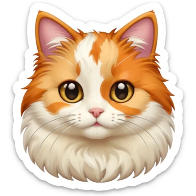 Cute Calico cat with Pinterest, creamy, soft vibe. sticker