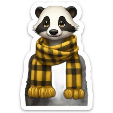 badger scarf hufflepuff sticker