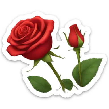 red rose sticker
