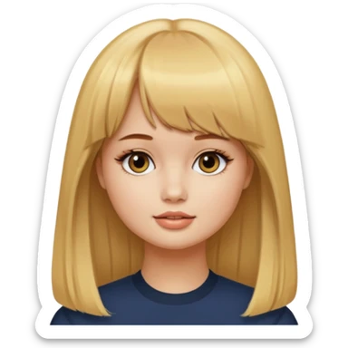Debby Ryan (golden blonde hair with straight bangs) sticker