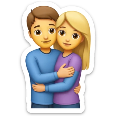 couples hug sticker