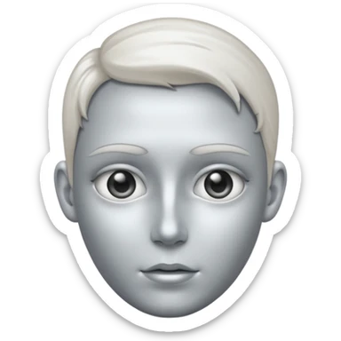 A portrait cast with tin sticker