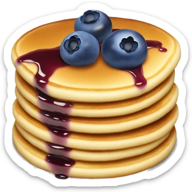 pancakes with butter and blueberry’s on top sticker