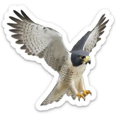 peregrine falcon salute sticker