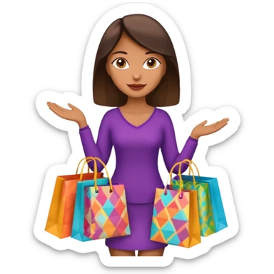 Shopping bags women sticker