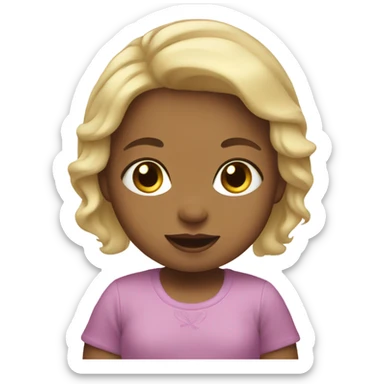 Baby girl with blonde hair sticker