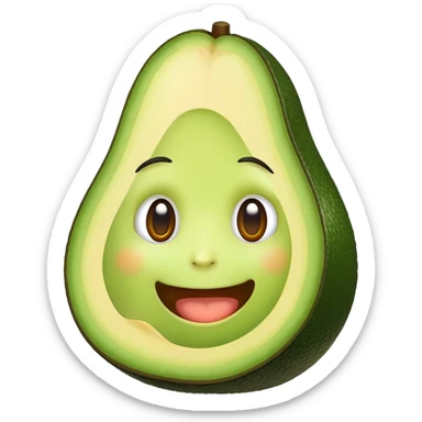 Un aguacate riéndose  sticker