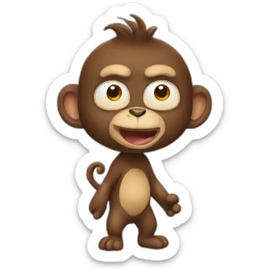 Affe der Mittelfinger zeigt sticker