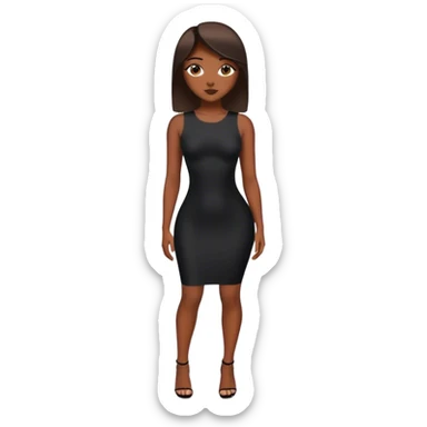 Tight and short black bodycon dress sticker