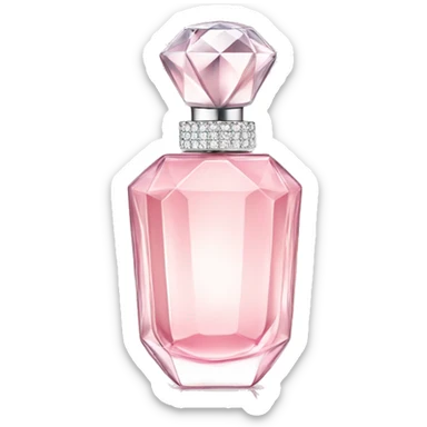 Light pink perfume with diamond lid sticker