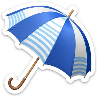umbrella summer blue and withe sticker